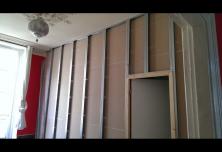 Nouvelle cloison côté chambre 