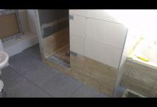 pose carrelage SDB à l'étage 